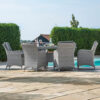 Ascot 6 Seat Oval Rattan Dining Set with Lazy Susan & Weatherproof Cushions