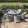 39496-kit-ox-150-ro-hc-ls-cg-1-large Oxford 6 Seat Round Dining Set with Heritage Dining Chairs & Woven Lazy Susan – Ceramic Glass