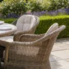 Winchester 8 Seat Round Dining Set with Heritage Dining Chairs & Woven Lazy Susan – Ceramic Glass