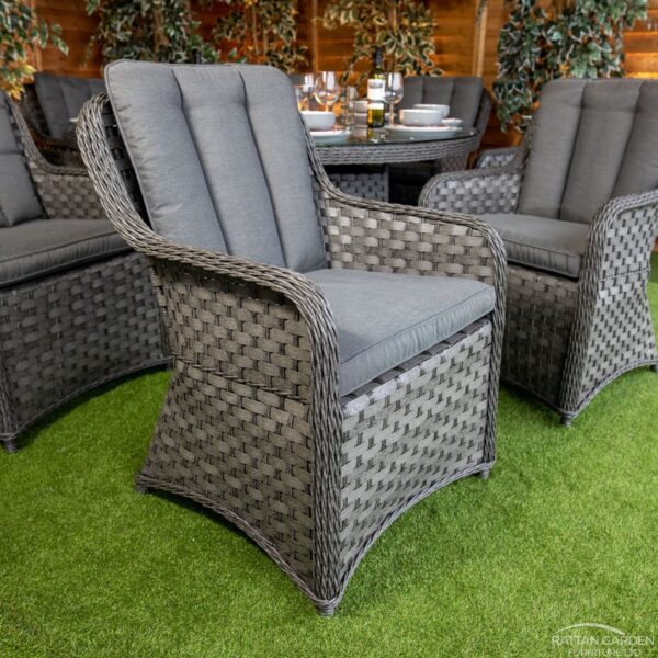 55 Rattan Serena Vienna 8 Seat Fire Pit With 165cm Round Table