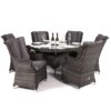 Victoria 6 Seat Round Rattan Dining Set