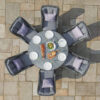 Victoria 6 Seat Round Rattan Dining Set