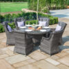 Victoria 6 Seat Round Rattan Dining Set