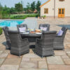 Victoria 6 Seat Round Rattan Dining Set
