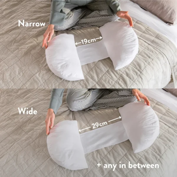 Back and belly pillow with British organic wool filling - Pregnancy pillow