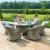 Oxford Heritage 6 Seat Round Rattan Dining Set