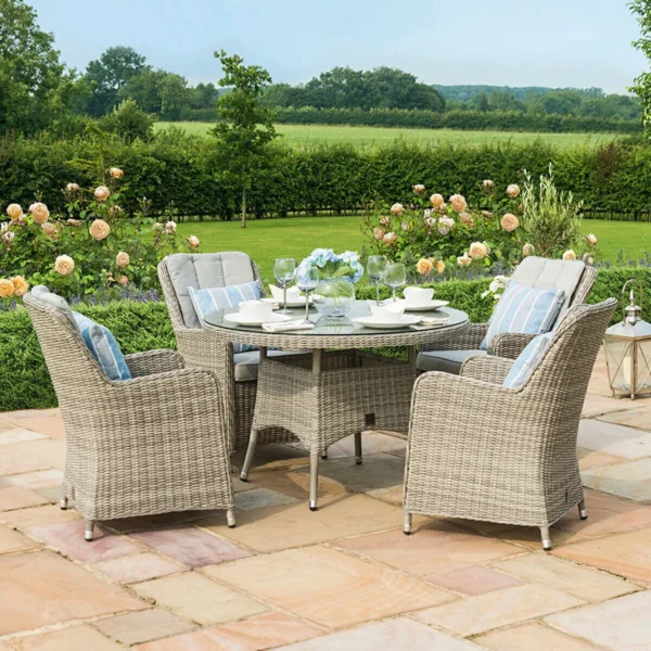 Oxford-Venice-4-Seat-Round-Rattan-Dining-Set-1 (1) Oxford Venice 4 Seat Round Rattan Dining Set