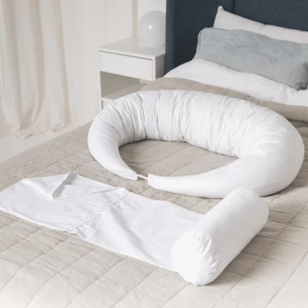 4-in-1 Pregnancy and Nursing Pillow - British Wool with 100% Cotton Cover